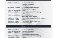 Free Custom 2 Day Conference Agenda Template Pdf Sample