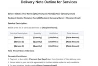 Free Custom Fuel Delivery Note Template Excel