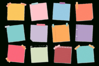 Free Editable Aesthetic Sticky Note Template Word