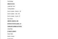 Blank Cub Scout Committee Meeting Agenda Template Excel Sample