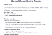 Blank Project Closure Meeting Agenda Template