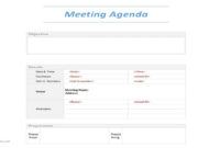 Blank Project Manager Meeting Agenda Template