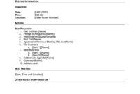 Blank Quality Committee Meeting Agenda Template Doc