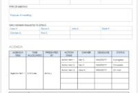 Blank Weekly Manager Meeting Agenda Template Pdf