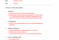 Construction Project Kickoff Meeting Agenda Template