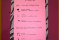 Custom Bachelorette Party Agenda Template Doc