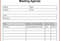 Custom Elementary School Staff Meeting Agenda Template Excel