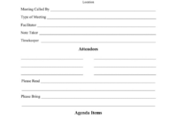 Custom Elementary School Staff Meeting Agenda Template Pdf