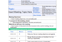 Custom Executive Committee Meeting Agenda Template Pdf Sample