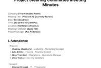 Editable Quality Committee Meeting Agenda Template Pdf Sample