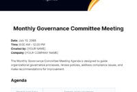Executive Committee Meeting Agenda Template Pdf