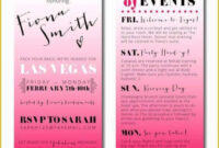 Free Blank Bachelorette Party Agenda Template Word