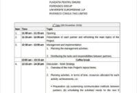 Free Blank Construction Project Kickoff Meeting Agenda Template Doc Sample