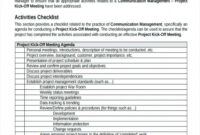Free Blank Construction Project Kickoff Meeting Agenda Template Word