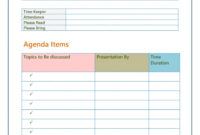Free Blank School Leadership Meeting Agenda Template  Sample