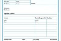 Free Custom Project Manager Meeting Agenda Template Doc Sample