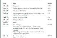 Free Custom Project Steering Committee Meeting Agenda Template Word