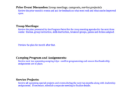 Free Editable Cub Scout Committee Meeting Agenda Template Doc Sample