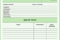 Free Editable Project Manager Meeting Agenda Template Doc Sample