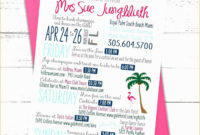 Free Printable Bachelorette Party Agenda Template Doc Sample