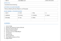 Free Printable Quality Committee Meeting Agenda Template Pdf