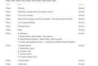 Free Printable Sunday School Meeting Agenda Template Pdf Sample