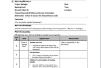 Free  Project Closure Meeting Agenda Template Word