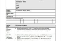Printable Sunday School Meeting Agenda Template Excel