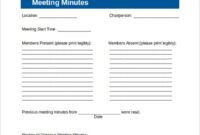 Quality Committee Meeting Agenda Template Pdf