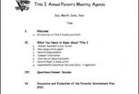 School Leadership Meeting Agenda Template Pdf