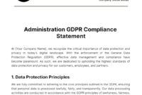 administration gdpr compliance statement template  edit online  download example  template building regulations compliance statement template pdf