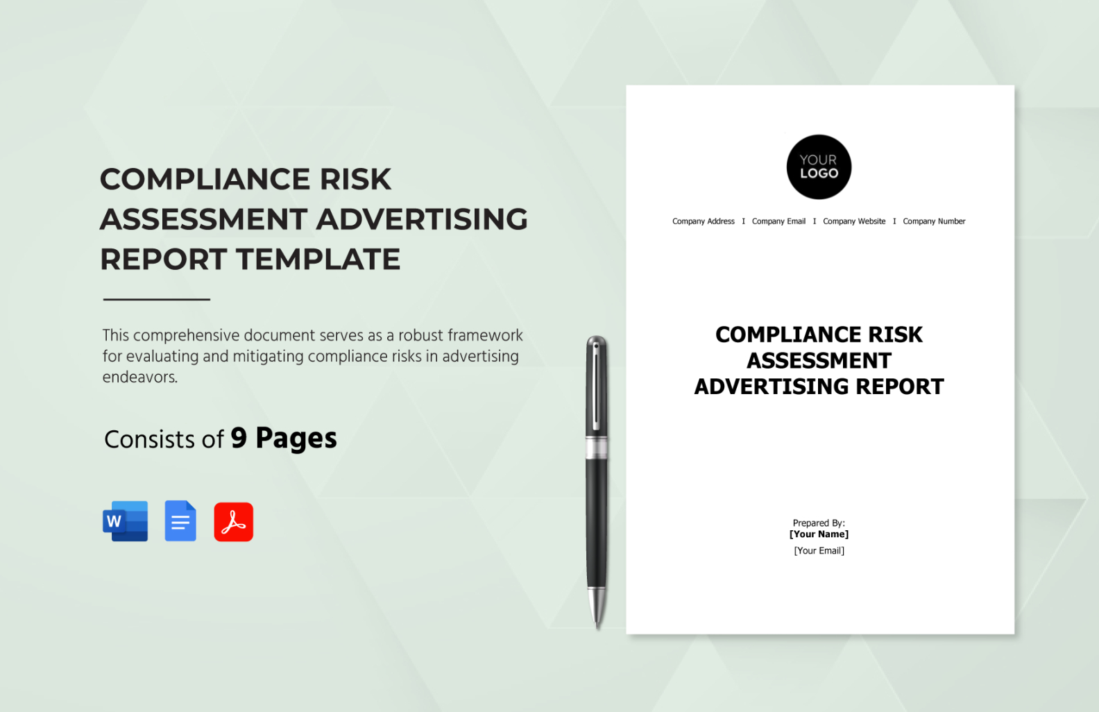 compliance report template in word pdf google docs publisher  download  template risk assessment compliance template sample