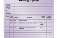 Free Blank Culture Committee Meeting Agenda Template Word Sample