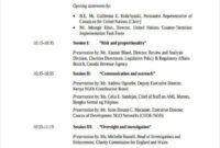 Free Blank First Nonprofit Board Meeting Agenda Template Word