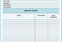 Free Blank Investment Committee Meeting Agenda Template Word