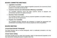 Free Blank Investment Committee Meeting Agenda Template Word Sample