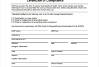 free certificate of compliance template 7  templates example  templates water efficiency certificate of compliance template excel