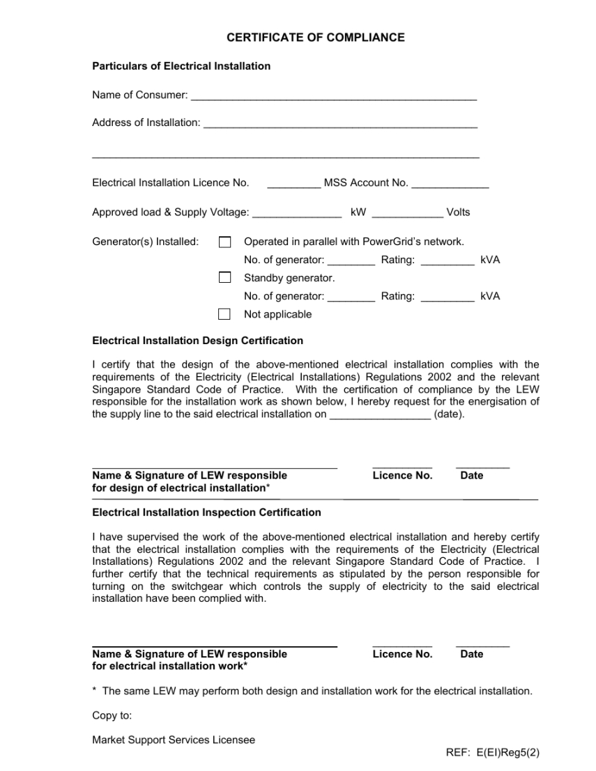 free certificate of compliance template download printable pdf  templateroller electrical certificate of compliance template pdf