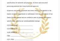 free certificate of conformity template free builders statement of compliance template word