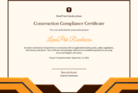 free cleaning construction certificate template to edit online building regulations compliance certificate template example