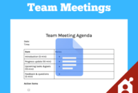 Free Custom First Team Meeting Agenda Template