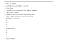 Free Custom Sports Club Committee Meeting Agenda Template Pdf Sample