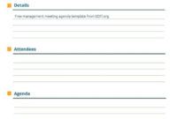 Free Editable First Team Meeting Agenda Template Word