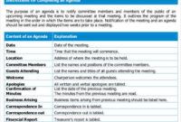 Free Editable Steering Committee Meeting Agenda Template Doc Sample