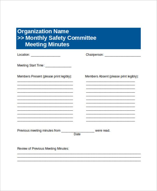 Free Printable Sports Club Committee Meeting Agenda Template Doc