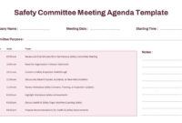 Free  Steering Committee Meeting Agenda Template Excel Sample