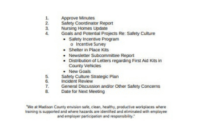 Ohs Committee Meeting Agenda Template Doc Sample