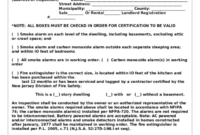 printable affidavit for certificate of smoke alarm carbon monoxide  doc template  pdffiller smoke alarm certificate of compliance template example