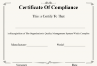 printable certificate of compliance template 2  templates example  templates example  free printable plumbing certificate of compliance template excel