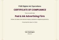 printable certificate of compliance template  sampletemplatemyid air conditioning certificate of compliance template example